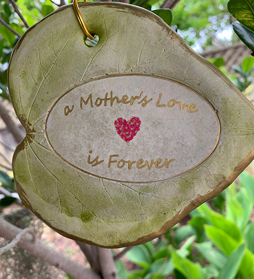 A mother's love is forever tree tag