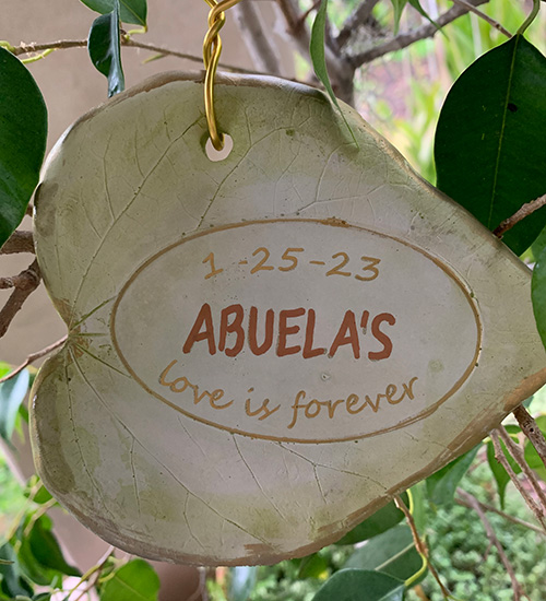 Abuela's love is forever tree tag