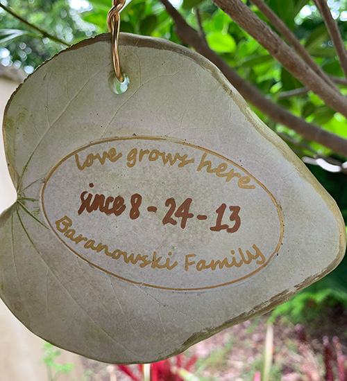 love grows here since... tree tag